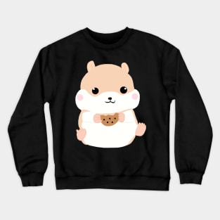 Hamster with Cookie Crewneck Sweatshirt